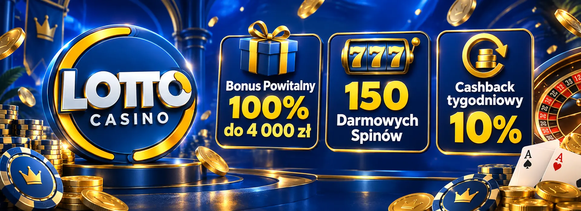 Bonus powitalny 100% do 4 000 zł w kasynie LOTTO